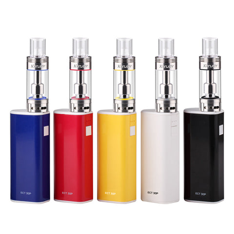 ECT et 30P e cigarette Box Mod Starter Kit et 30p 2.5 ml vape  vot mini Tank 0.3 0.5ohm 2200 electronic cigarette mod et30p