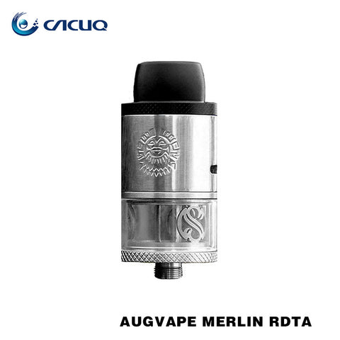 Original AUGVAPE Merlin RDTA Tank 3.5ml Capacity Derlin Top Cap And Drip Tip Merlin RDTA Atomizer Vaping RTA Tank