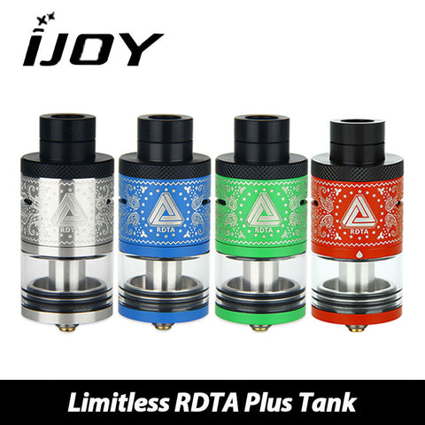 Original Ijoy Limitless RDTA Plus tank atomizer with 6.3ml capacity 25mm DIY coil e cigarette atomizer for vape box mod