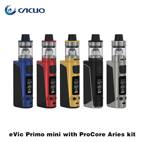 Original Joyetech eVic Primo Mini Kit with 4ml ProCore Aries tank 80W eVic Primo Mini battery TC box mod e cigarette vape Kit