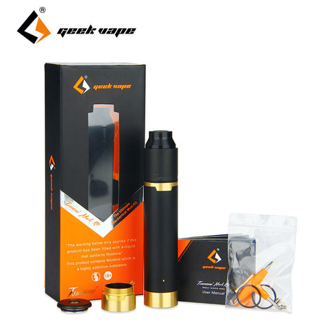 Original GeekVape Tsunami Mech Kit with Tsunami Pro RDA 25mm and Black Ring Plus Mechanical mod Pro 0.1ohm - 3ohm Coil Range