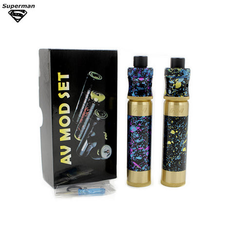 2017 SUB TWO AV colorful mod kit camouflage electronic cigarette mechanical vape lyfe mech mod 510 thread RDA Vaporizer atomizer