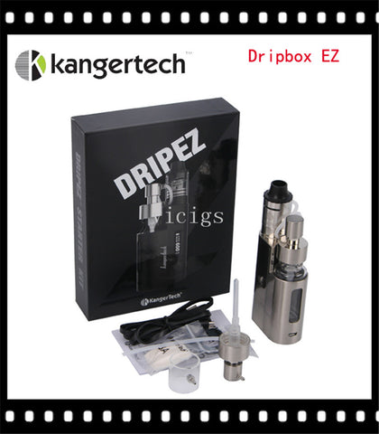 100% Original Kanger Drip EZ Starter Kit 80W Box Mod Vape with Pump And Push RBA 0.3Ohm Drip coil 0.2Ohm DripEZ Kit