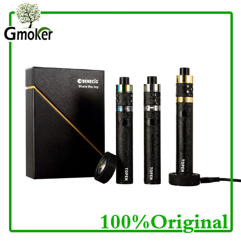 Original Benecig Topen Starter Kit 2600mAh Battery Vape Pen with Top Side Filling Sub Ohm Atomizer Electronic Cigarette VAPE