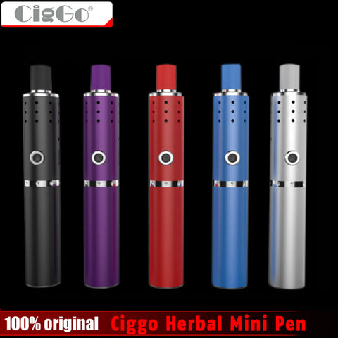 New Original Ciggo Herbstick Eco Vaporizer Dry Herb Airflow Hole 2200mah Mini Vape Pen Style VS Normal Dry Herbal Vaporizer Pens