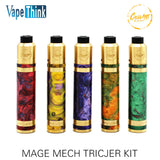 20pcs/lpt wholesales Original CoilArt Mage Mech Tricker Kit Airflow Tank 18650 Mechanical Mod 24K Gold Plated Deck Coil Art Kit